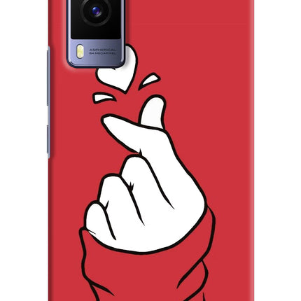 Korean Love Sign Vivo V21E 5G Hard Case Back Cover by Casekaro