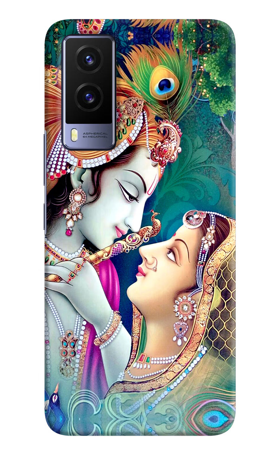 Lord Radha Krishna Vivo V21E 5G Back Cover, Hard case