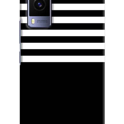 Black and White Print Vivo V21E 5G Hard Case Back Cover by Casekaro