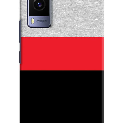 Tri Color Pattern Vivo V21E 5G Hard Case Back Cover by Casekaro