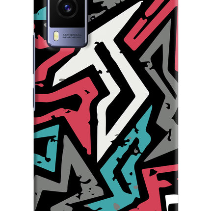 Geometric Graffiti Vivo V21E 5G Hard Case Back Cover by Casekaro