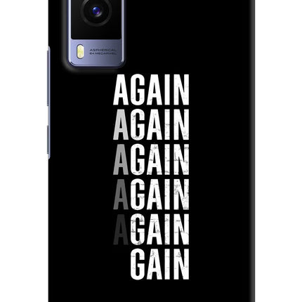 Again Again Gain Vivo V21E 5G Hard Case Back Cover by Casekaro