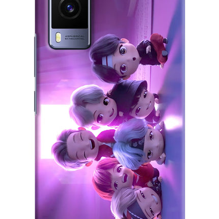 BTS Chibi Vivo V21E 5G Hard Case Back Cover by Casekaro
