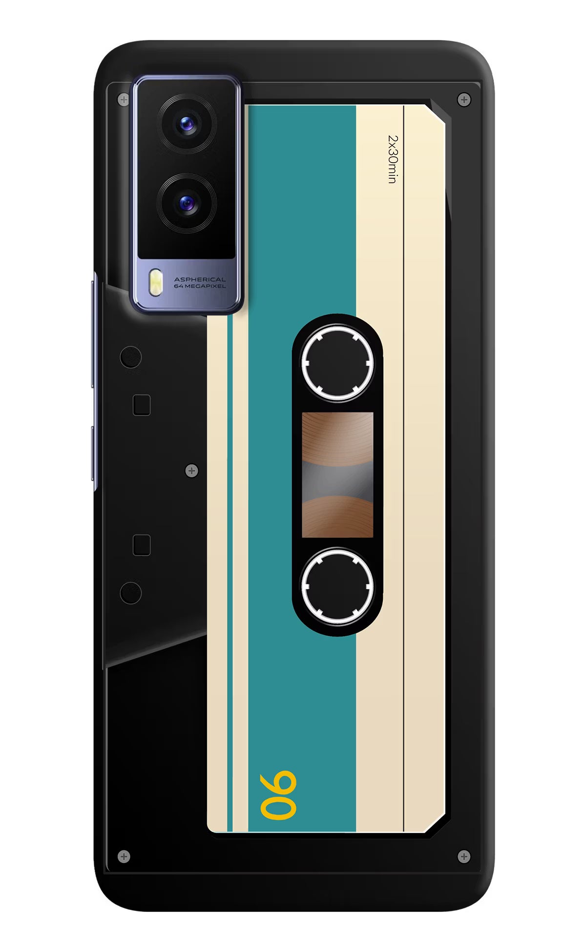 Cassette Vivo V21E 5G Hard Case Back Cover by Casekaro