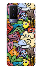 Veggie Doodle Vivo V21E 5G Hard Case Back Cover by Casekaro