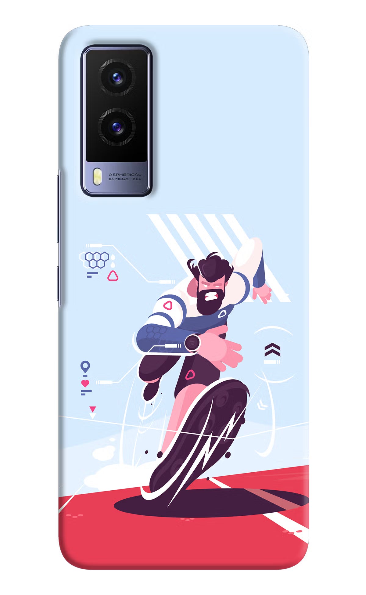 Run Pro Vivo V21E 5G Hard Case Back Cover by Casekaro