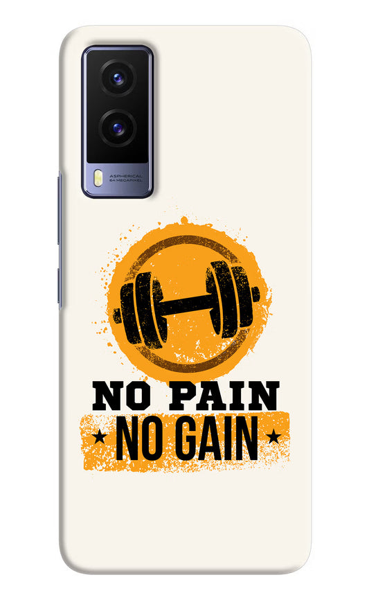 No Pain No Gain Vivo V21E 5G Hard Case Back Cover by Casekaro
