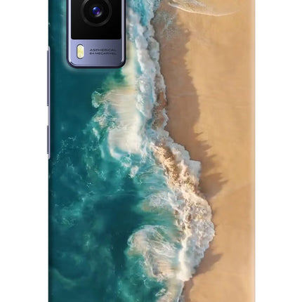 Ocean Beach Vivo V21E 5G Hard Case Back Cover by Casekaro