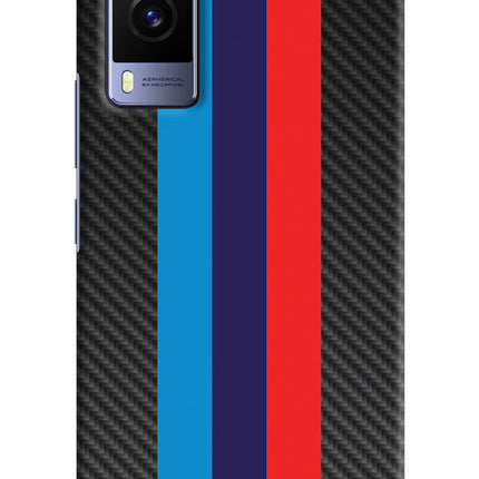 BMW Stripes Pattern Vivo V21E 5G Hard Case Back Cover by Casekaro
