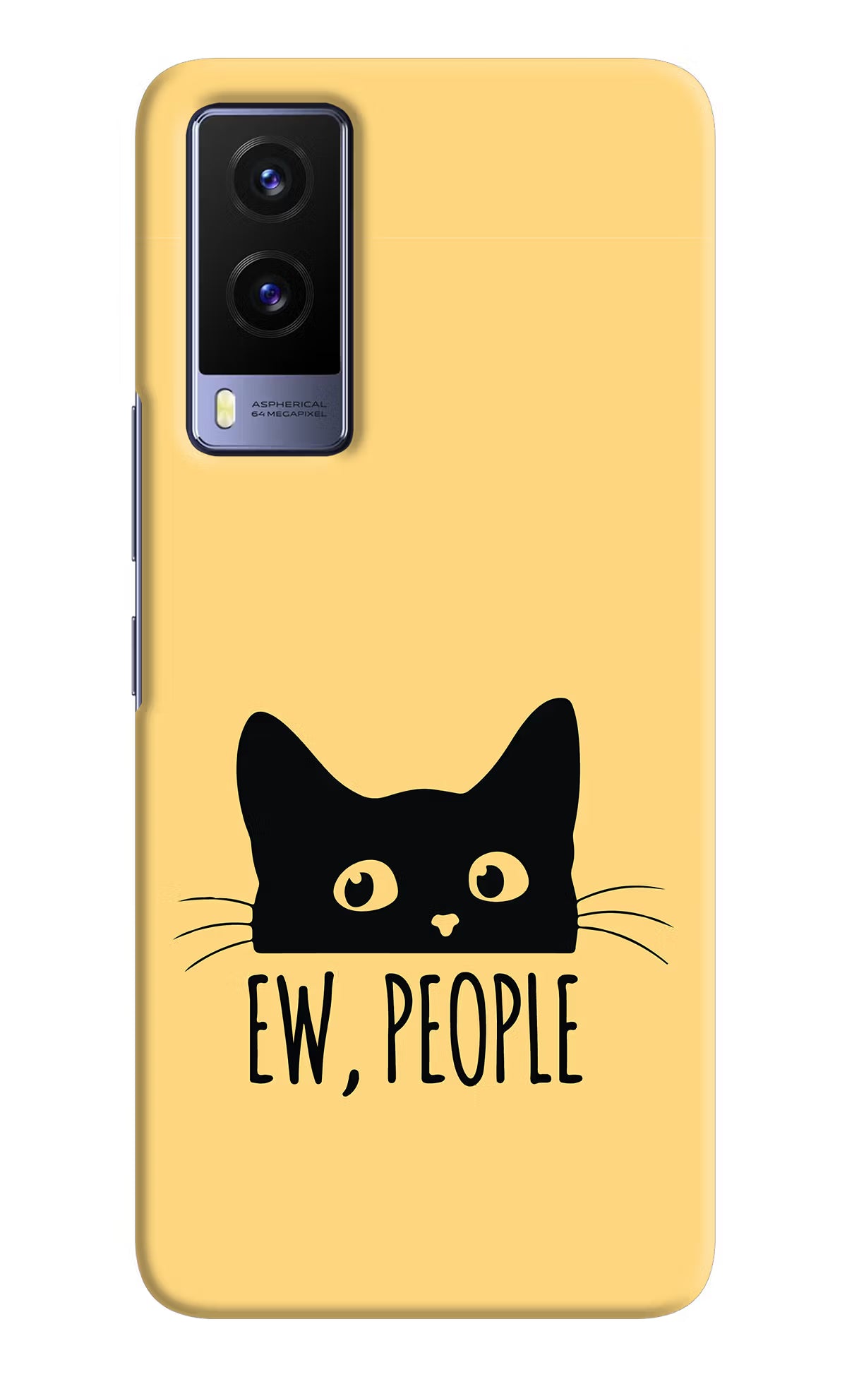 Ew People Catitude Vivo V21E 5G Hard Case Back Cover by Casekaro