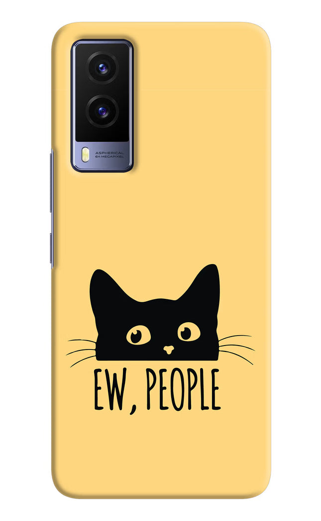 Ew People Catitude Vivo V21E 5G Hard Case Back Cover by Casekaro
