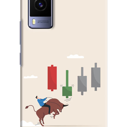 Bull Trading Momentum Vivo V21E 5G Hard Case Back Cover by Casekaro