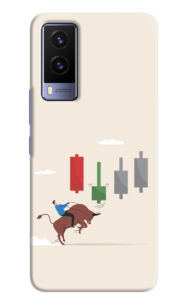 Bull Trading Momentum Vivo V21E 5G Hard Case Back Cover by Casekaro