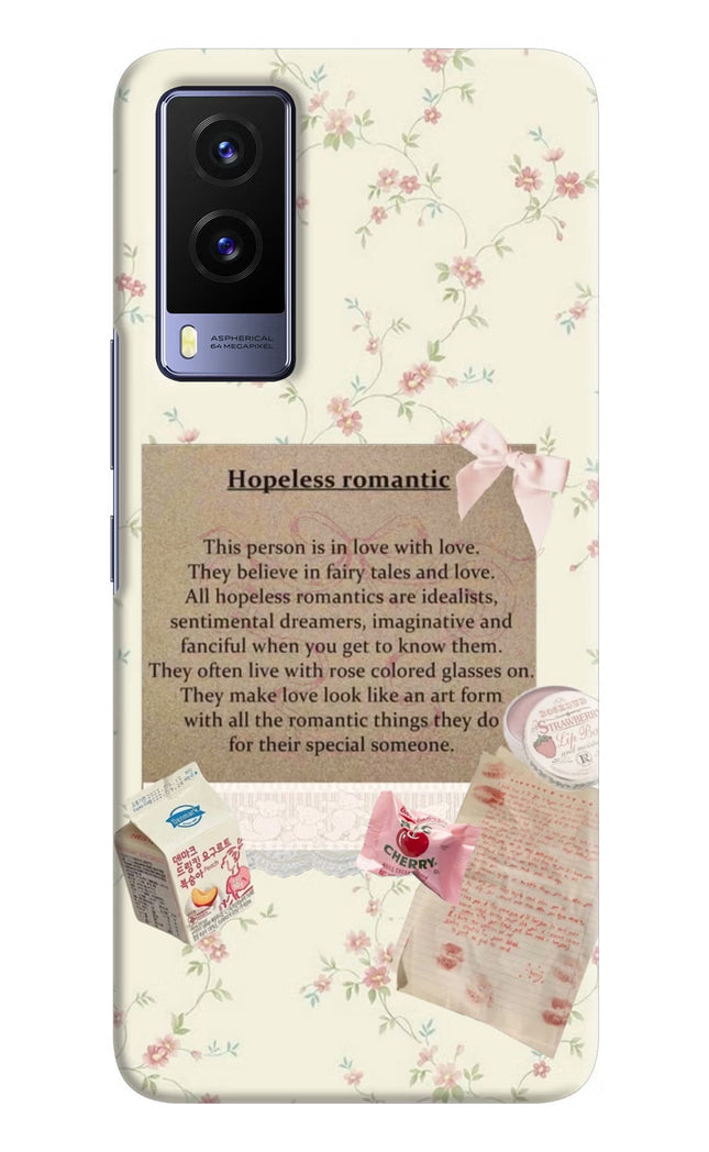 Hopeless Romantic Vivo V21E 5G Hard Case Back Cover by Casekaro