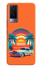 Palm Drive 80s Vivo V21E 5G Hard Case Back Cover by Casekaro