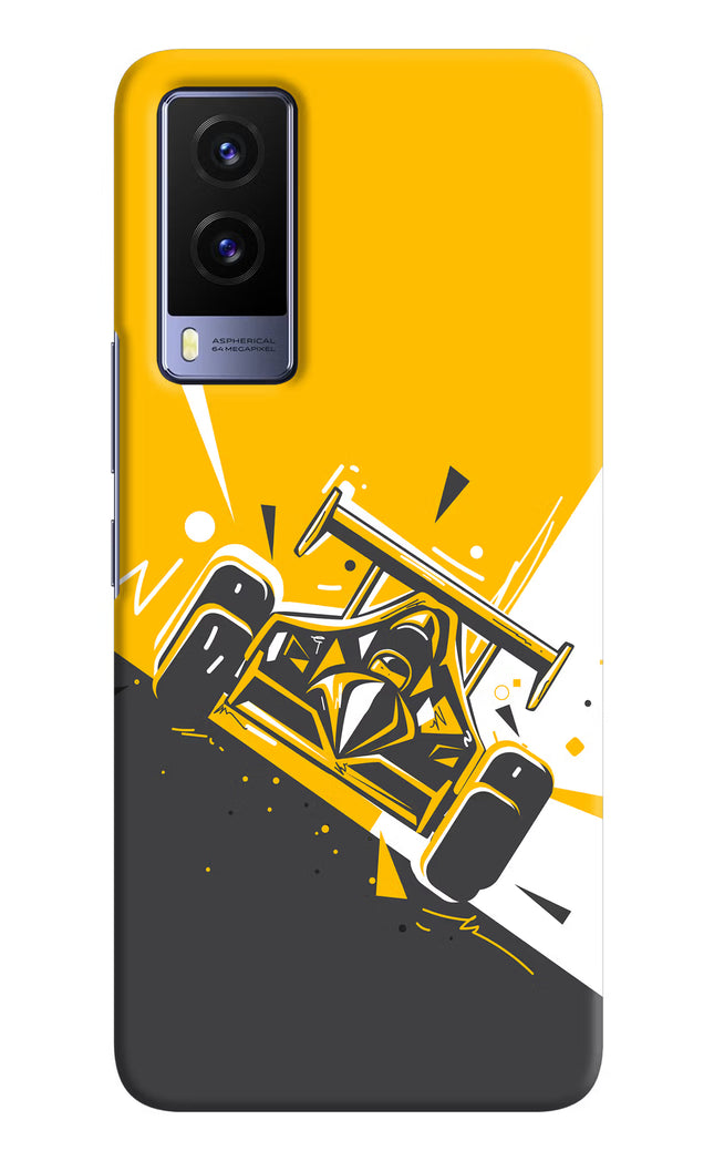Track King Vivo V21E 5G Hard Case Back Cover by Casekaro