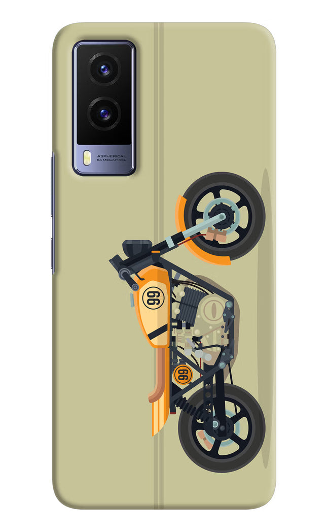 Vertical Speedster Vivo V21E 5G Hard Case Back Cover by Casekaro