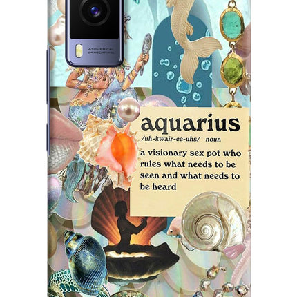 Aquarius Zodiac Vivo V21E 5G Hard Case Back Cover by Casekaro