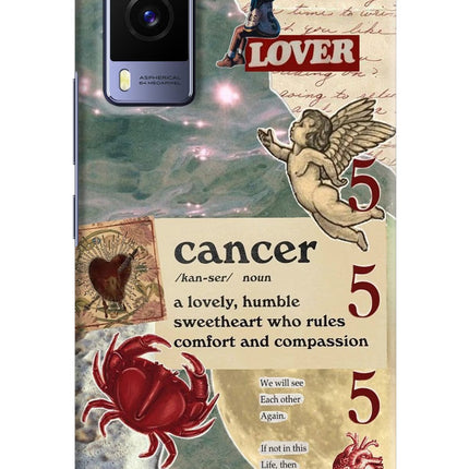 Cancer Zodiac Vivo V21E 5G Hard Case Back Cover by Casekaro