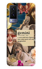 Gemini Zodiac Vivo V21E 5G Hard Case Back Cover by Casekaro