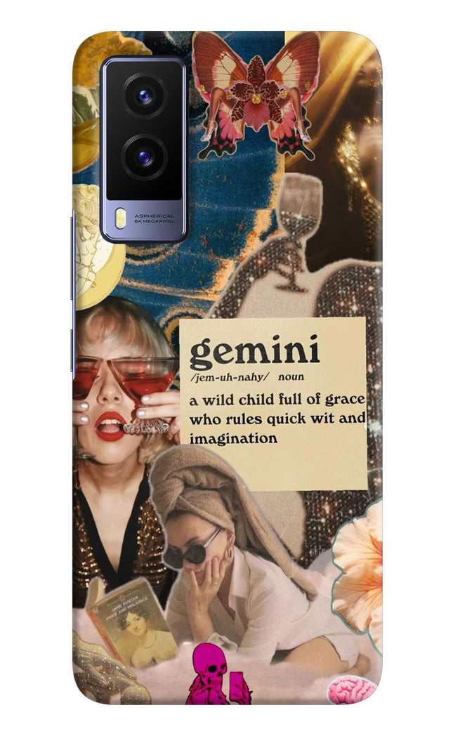 Gemini Zodiac Vivo V21E 5G Hard Case Back Cover by Casekaro