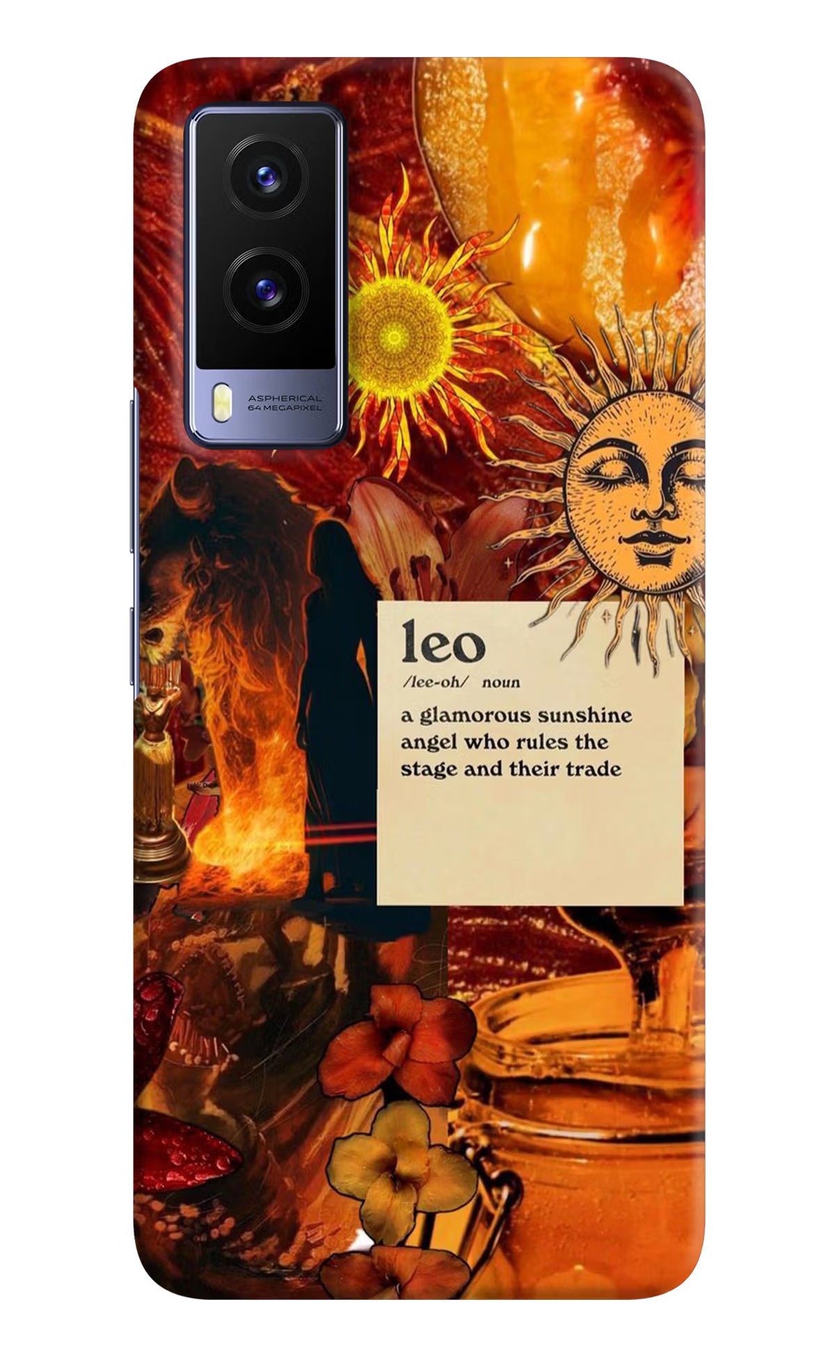 Leo Zodiac Vivo V21E 5G Hard Case Back Cover by Casekaro