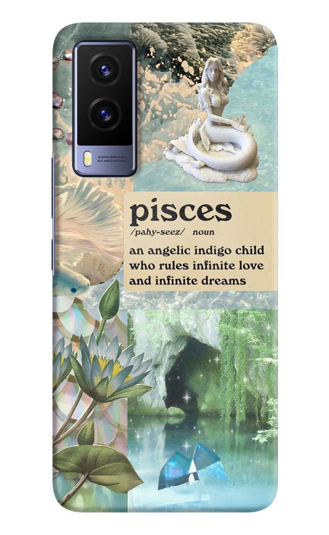 Pisces Zodiac Vivo V21E 5G Hard Case Back Cover by Casekaro