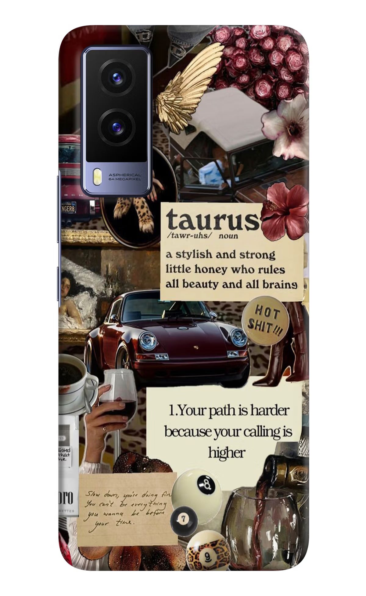Taurus Zodiac Vivo V21E 5G Hard Case Back Cover by Casekaro
