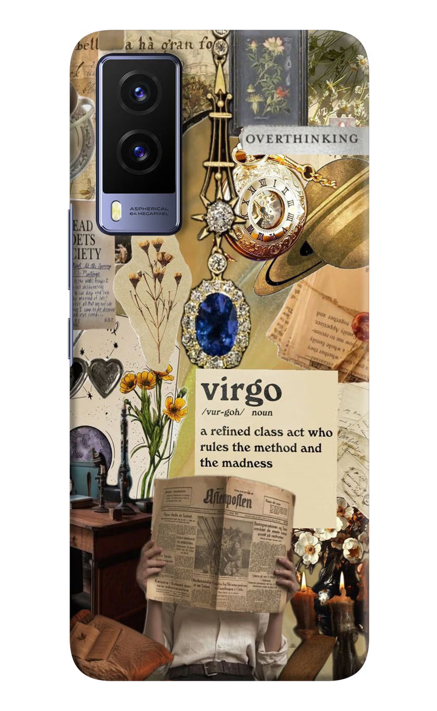 Virgo Zodiac Vivo V21E 5G Back Cover, Hard case