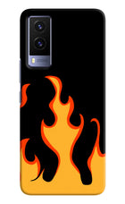 Fired Up – Black Vivo V21E 5G Hard Case Back Cover by Casekaro