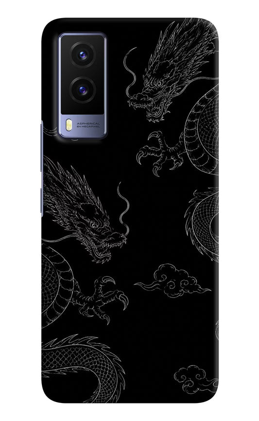 Twin Dragons Vivo V21E 5G Hard Case Back Cover by Casekaro