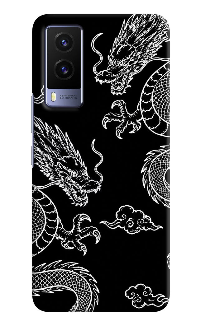 Twin Dragons Vivo V21E 5G Hard Case Back Cover by Casekaro
