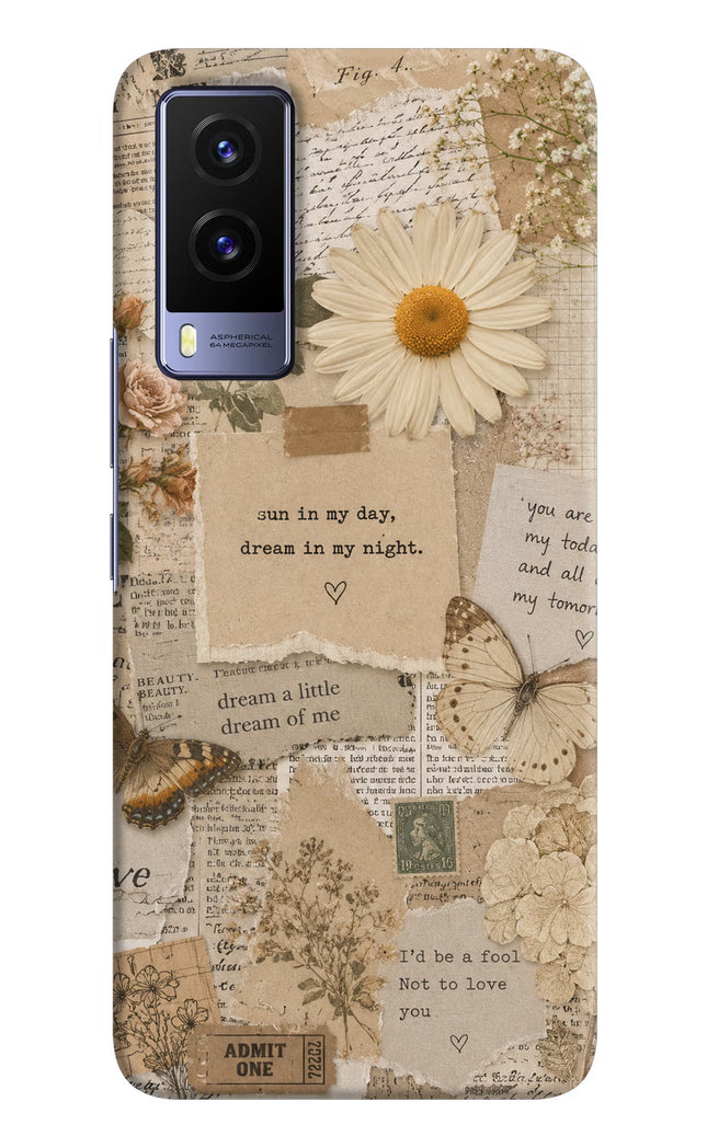 Vintage case Vivo V21E 5G Hard Case Back Cover by Casekaro