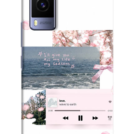 Wave to earth Vivo V21E 5G Hard Case Back Cover by Casekaro