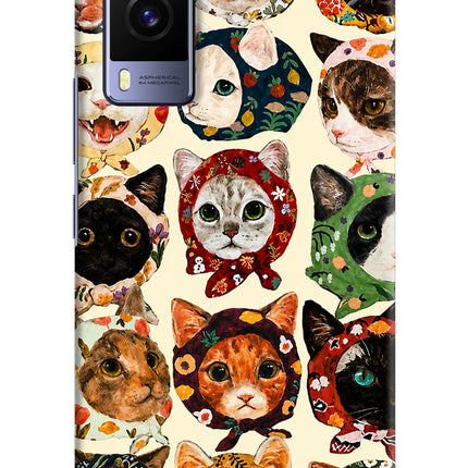 Cool Cat Vivo V21E 5G Hard Case Back Cover by Casekaro