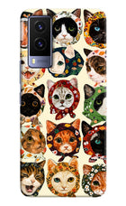 Cool Cat Vivo V21E 5G Hard Case Back Cover by Casekaro