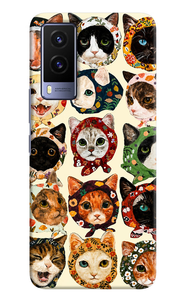 Cool Cat Vivo V21E 5G Hard Case Back Cover by Casekaro