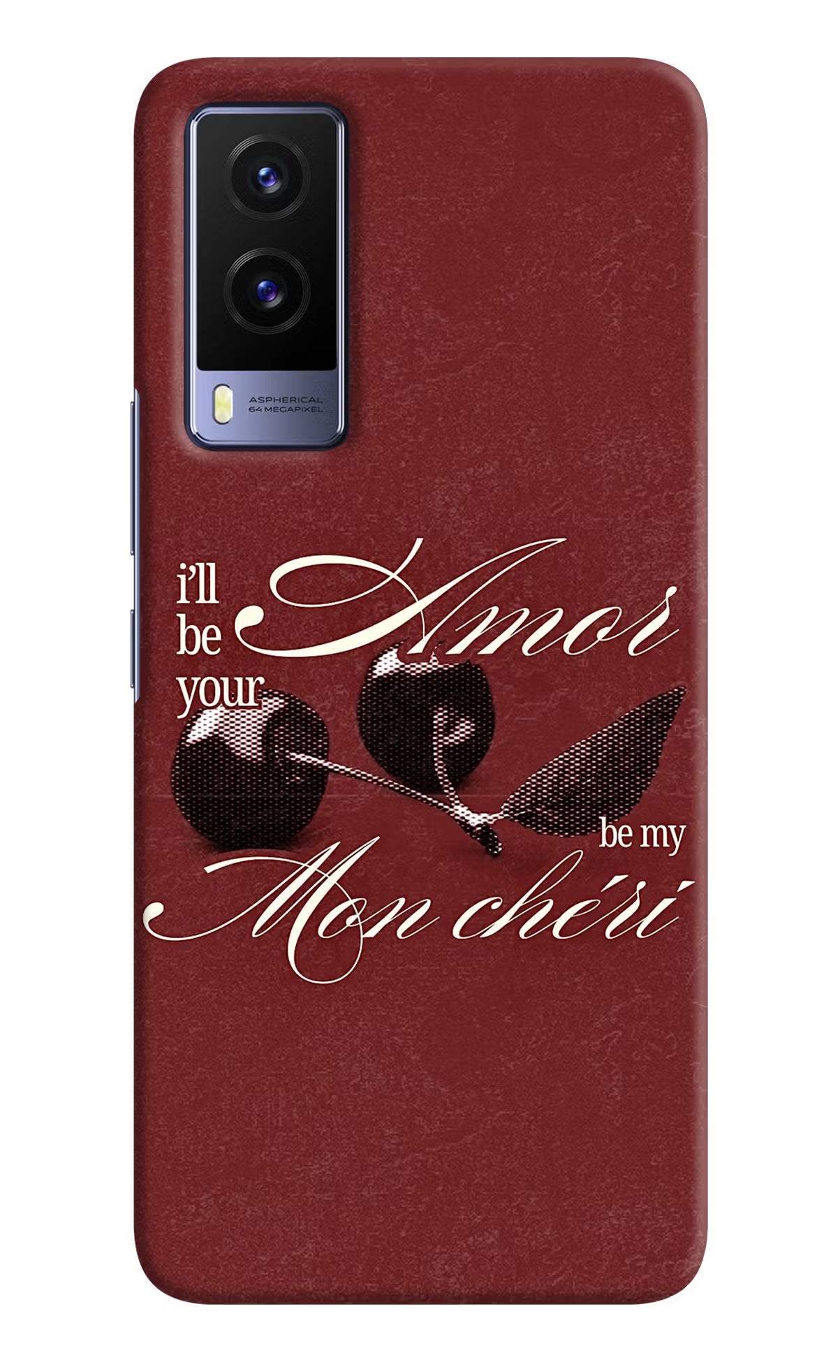 Velvet Cherry Vivo V21E 5G Back Cover