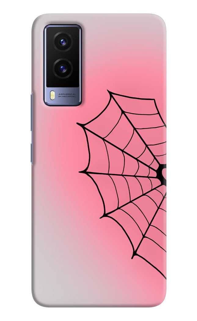 Pink Web Vivo V21E 5G Hard Case Back Cover by Casekaro