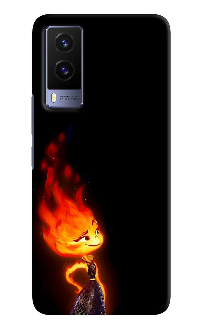 Ember Flame Vivo V21E 5G Hard Case Back Cover by Casekaro
