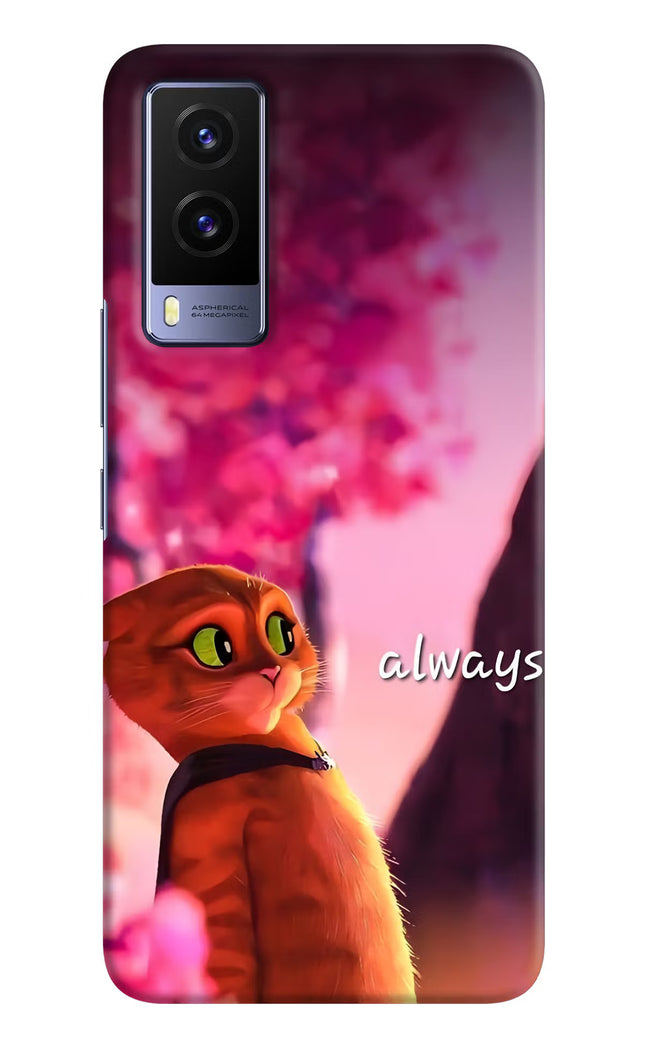 Always Cat Vivo V21E 5G Hard Case Back Cover by Casekaro