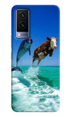 Dolphin vs Cow Vivo V21E 5G Hard Case Back Cover by Casekaro
