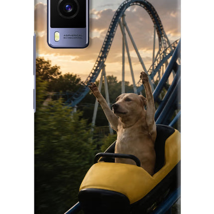 Rollercoaster Dog Vivo V21E 5G Hard Case Back Cover by Casekaro