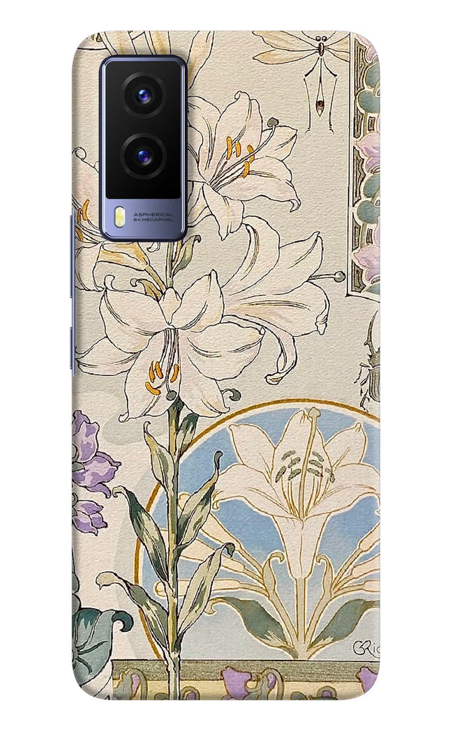 White Lily Vivo V21E 5G Hard Case Back Cover by Casekaro