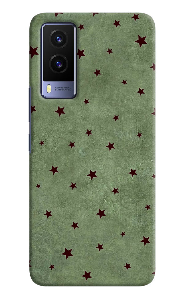Green Stars Vivo V21E 5G Hard Case Back Cover by Casekaro