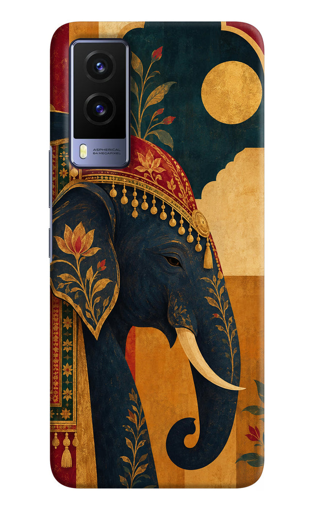 Royal Elephant Vivo V21E 5G Hard Case Back Cover by Casekaro