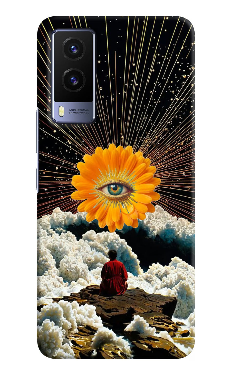 Cosmic Flower Vivo V21E 5G Back Cover, Hard case
