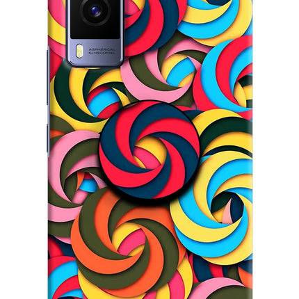 Spiral Pattern Vivo V21E 5G Pop Case by Casekaro
