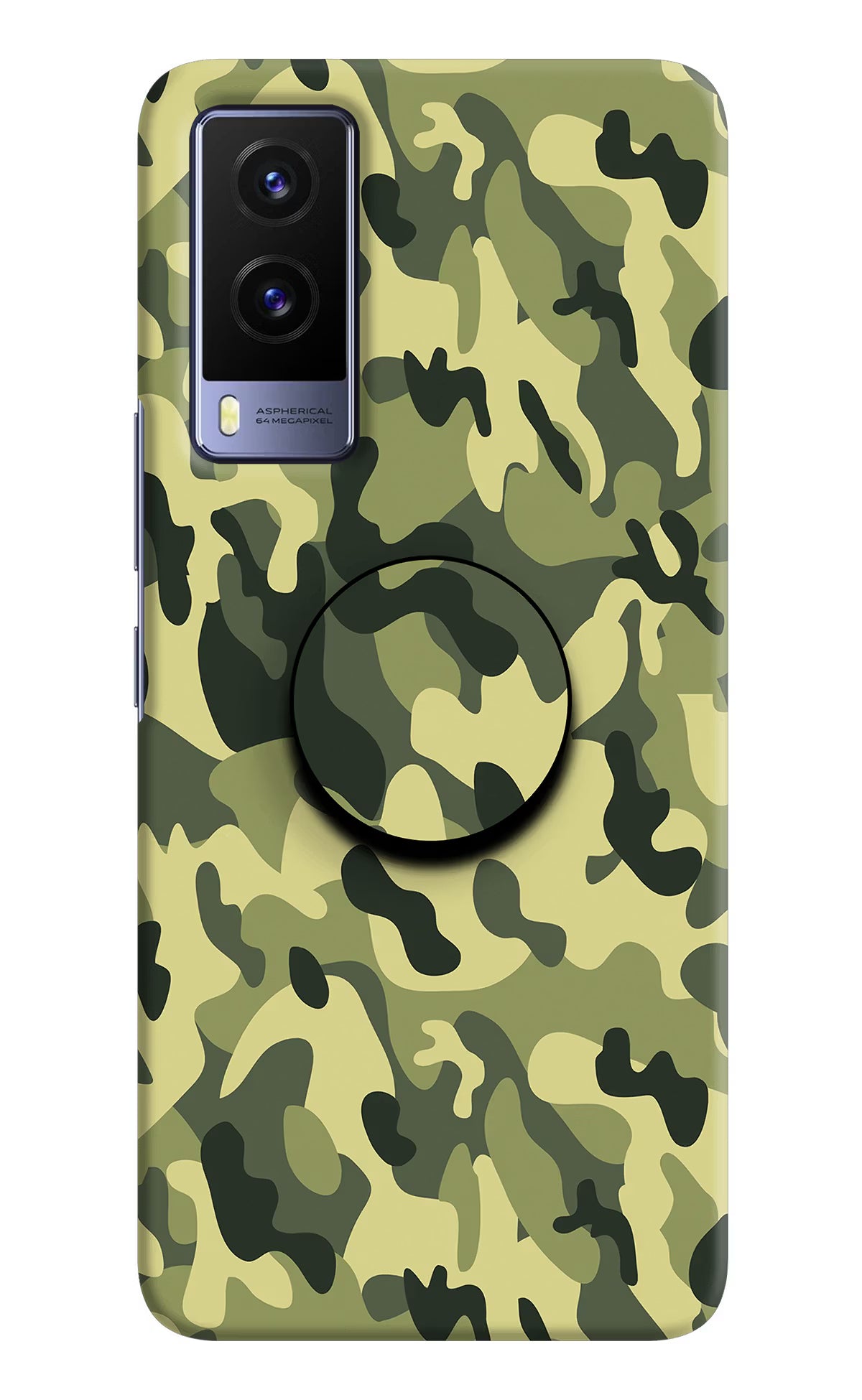 Camouflage Vivo V21E 5G Pop Case by Casekaro
