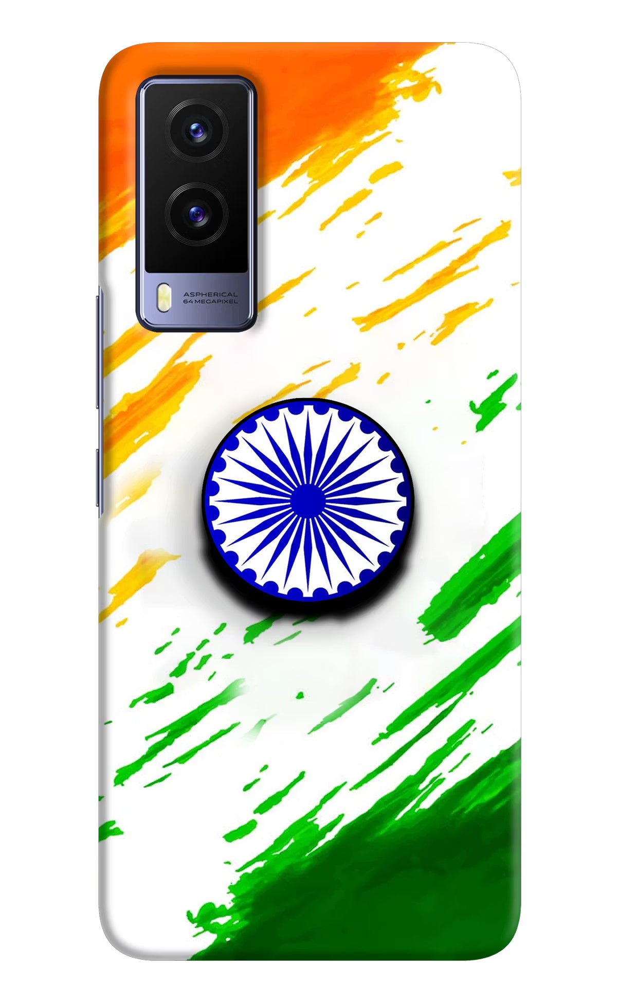 Indian Flag Ashoka Chakra Vivo V21E 5G Pop Case by Casekaro